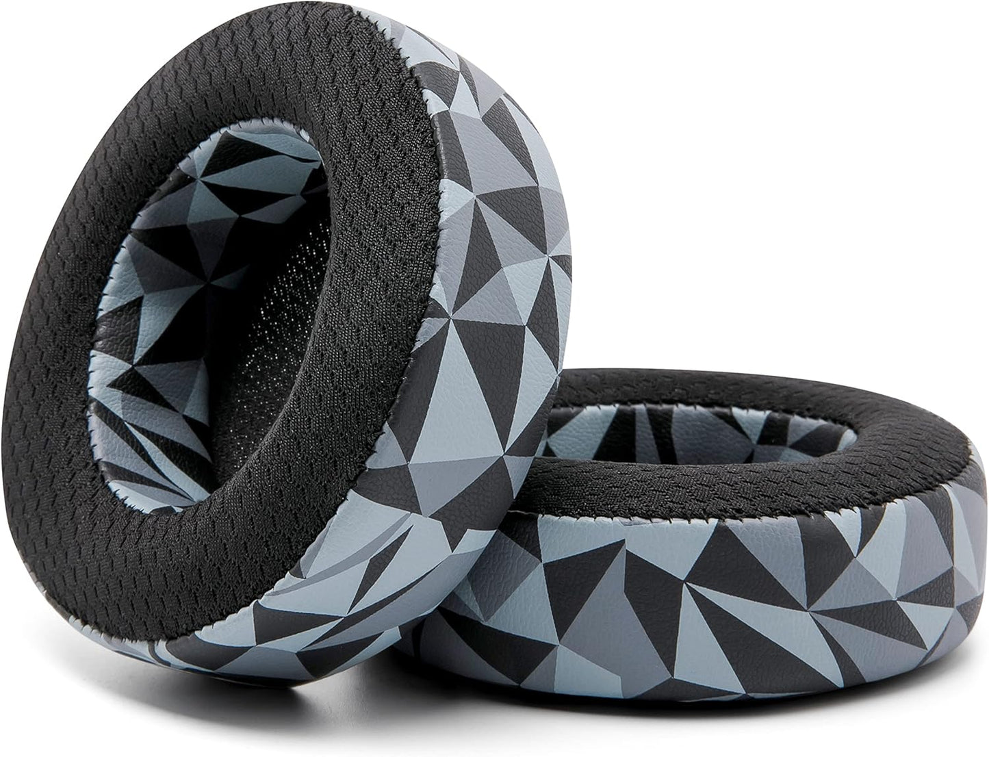 WC Freeze Virtuoso - Hybrid Fabric Cooling Gel Replacement Earpads for Corsair Virtuoso Gaming Headset, Made by Wicked Cushions, Improved Durability, Thickness and Sound Isolation |90s Black