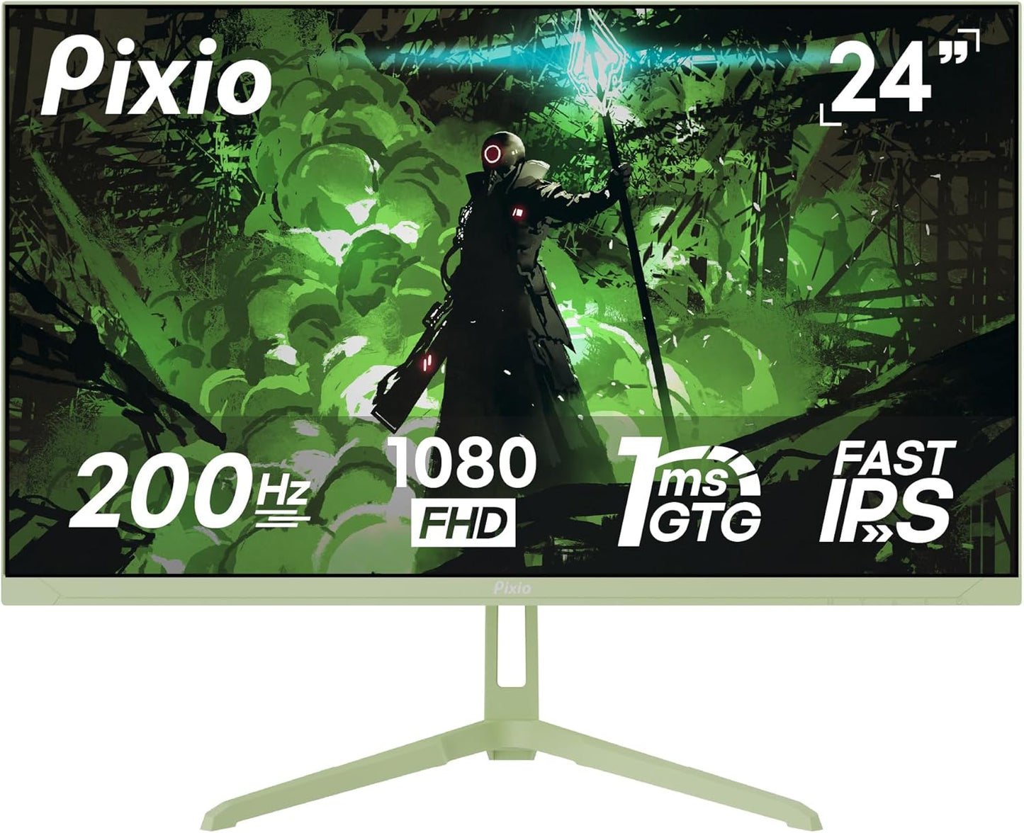 Pixio PX248 Wave 24 inch 200Hz Refresh Rate FHD 1080p Resolution Fast IPS Panel 1ms GTG Response Time Adaptive Sync Gaming Monitor with Adaptive Sync