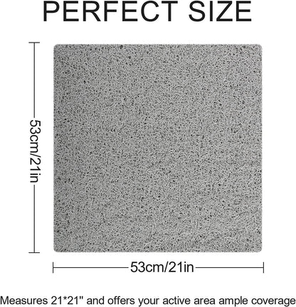 Square Shower Mat, Non Slip Bath Mat, Loofah Shower Stall Mats for Walk-in Shower, 32 x 32 Inches Shower Floor Mat with Drain, Bath Mats for Showers Bathroom, Tub, Seniors