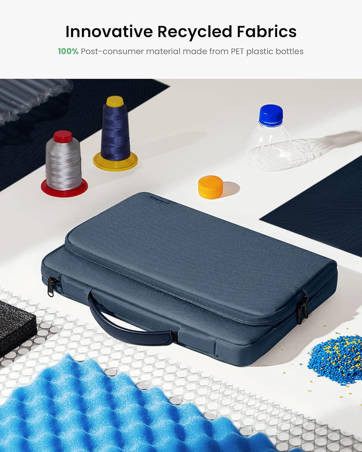 tomtoc 360 Protective Laptop Carrying Case for 16-inch New MacBook Pro M4/M3/M2/M1 Pro/Max 2024-2019, Water-Resistant Laptop Bag Sleeve with Accessory Pocket for The New Razer Blade 15