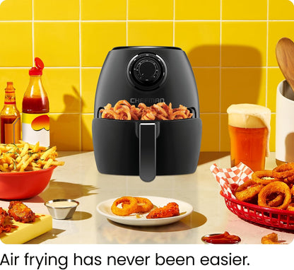 Compact 3.6 Quart Air Fryer Oven with Dishwasher-Safe Basket, Dual Temperature & Timer Controls, 60-Minute Auto Shut-Off, 15 Cup Capacity, Matte Black – Includes Healthy Frying Cookbook - PuriLite