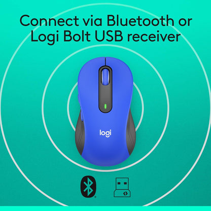 Logitech Signature M650 L Full Size Wireless Mouse - For Large Sized Hands, 2-Year Battery, Silent Clicks, Customizable Side Buttons, Bluetooth, for PC/Mac/Multi-Device/Chromebook - Black