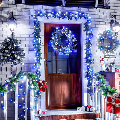 JMEXSUSS 66ft 200 LED Halloween Lights Outdoor, Orange String Lights Clear Wire, 8 Modes Orange Halloween Christmas String Lights Plug in for Tree Indoor Patio Garden Thanksgiving Decorations