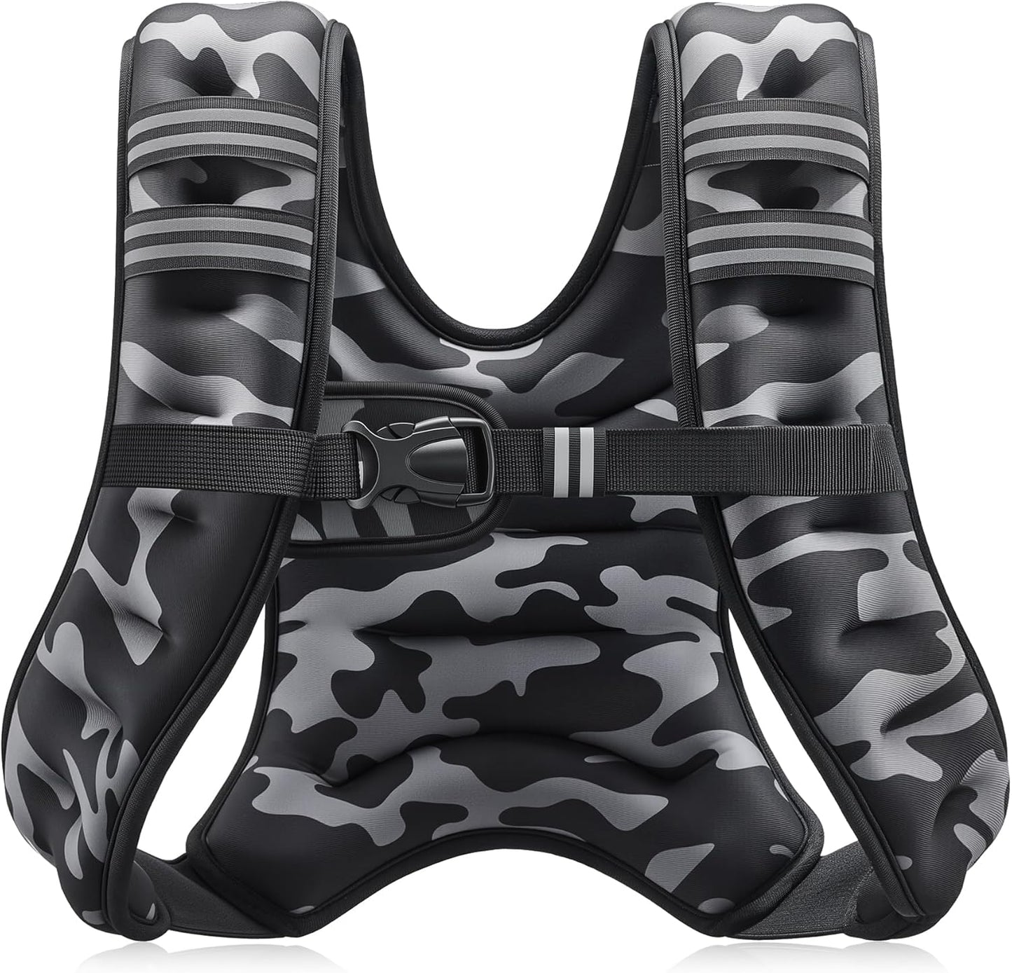 ZELUS Weighted Vest, 6lb/8lb/12lb/16lb/20lb/25lb/30lb Weight Vest with Reflective Stripe for Workout, Strength Training, Running, Fitness, Muscle Building, Weight Loss, Weightlifting