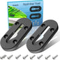 Seaperk Kayak Gear Track - Low Profile Mount, Compatible for Fishing Rod Holder, Fish Finder, Cup Holder, Anchor Cleats, 4", Pack of 2
