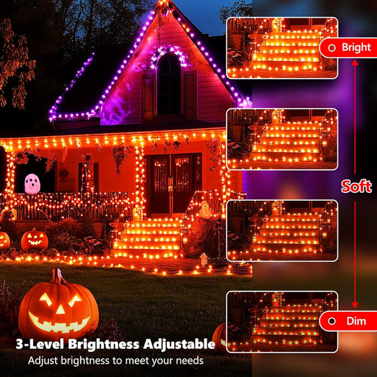 iBaycon Color Changing Christmas Lights, 66FT 200 LED RGB Halloween String Lights Outdoor, Fairy Twinkle Tree Lights with Remote Timer Plug in for Xmas Room Indoor Party Holiday Decorations - PuriLite