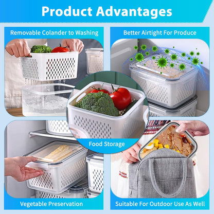 Pure Future 50-Piece Large Airtight Food Storage Containers with Lids, BPA-Free Stackable & Microwave Safe Kitchen Set for Meal Prep, Freezer Use - 25 Containers & Lids, Leakproof Design