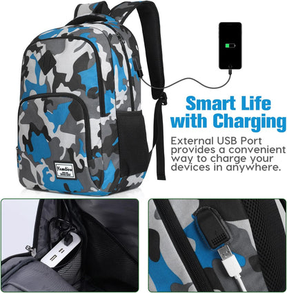 Backpack for Teen Girls,Boys School Backpack for Women with USB,College Backpack,Big Flower