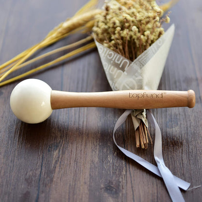 TOPFUND F Note Crystal Singing Bowl Heart Chakra 8 inch with Heavy Duty Carrying Case and Suede Striker