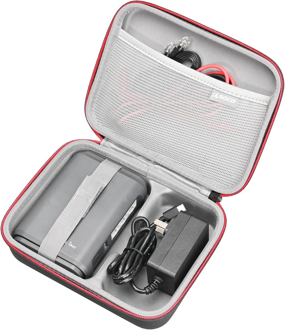 RLSOCO Case for GL.iNet GL-SFT1200/GL-MT3000/GL-AXT1800/GL-BE3600/GL-A1300 Travel WiFi Router, Fits GL.iNet Opal/Beryl AX/Slate AX/Slate 7 Routers - Black (Case Only)