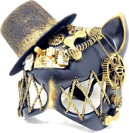 STORM BUY Steampunk Masquerade Mask For Women Lady Halloween Cat Costume Cosplay Party Mardi Gras Ball Mask
