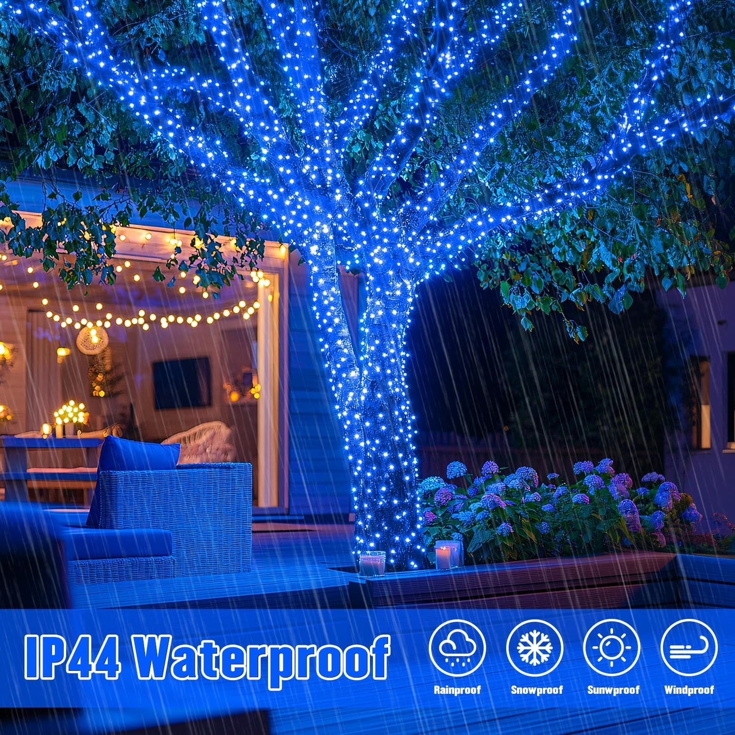 JMEXSUSS 2 Pack 75.5ft Orange Solar Christmas Lights, Total 400 LED Solar String Lights Outdoor Waterproof, 8 Modes Orange Halloween Lights for Tree Patio Garden Thanksgiving Halloween Decorations