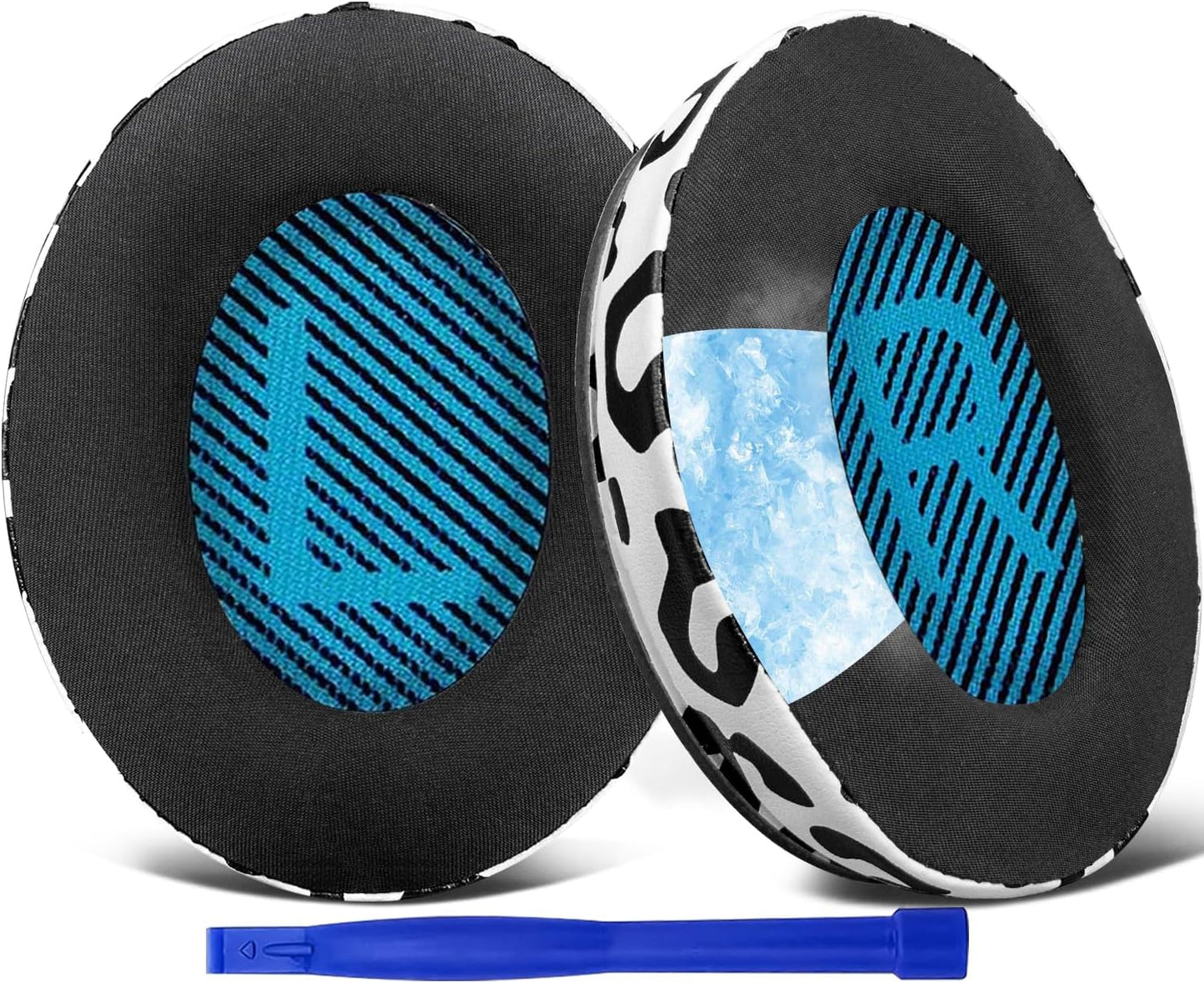 SoloWIT Earpads Cushions for Bose Headphones, Replacement Ear Pads for Bose QuietComfort 15 QC15 QC25 QC2 QC35/Ae2 Ae2i Ae2w/SoundTrue & SoundLink Around-Ear Series - QC25 PL Black&Blue