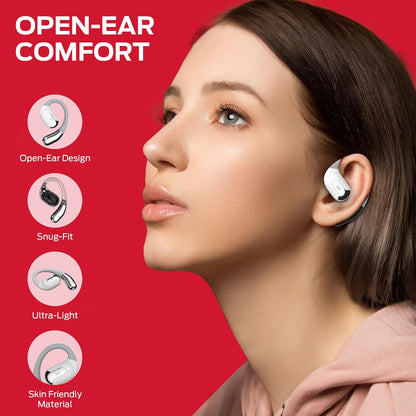 Monster Open Ear AC317 Headphones, Bluetooth 5.4 Wireless Headphones with Stereo Sound, 24H Playback, Crystal Clear Calls, Type-C Charging, Touch Control, Sweat Resistant Open Ear Wireless Earbuds