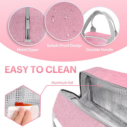Lunch Bag for Women & Men Adult Insulated Lunch Box, Small Leakproof Cooler Food Lunch Containers Reusable High Capacity Lunch Tote Bags for Work, Travel, Outdoor