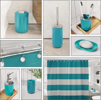 Clara Clark Bathroom Set - Gray Bathroom Accessories Set, Bathroom Sets with Shower Curtain and Rugs, 23PC Shower Curtain Set with Liner, Soap Dispenser, Soap Dish, Toilet Brush Holder, and Trash Can