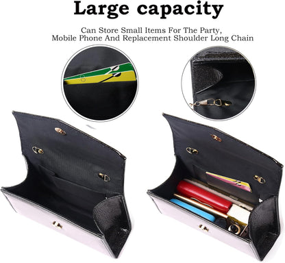 MUDUO Women's Glittering Evening Bag Party Clutches Wedding Purses Cocktail Prom Handbags - PuriLite