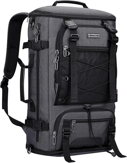 WITZMAN Travel Backpack for Men Large Carry on Backpack Convertible 3 in 1 Bags with Shoe Compartment Fit 17 Inch Laptop(B689 Black)