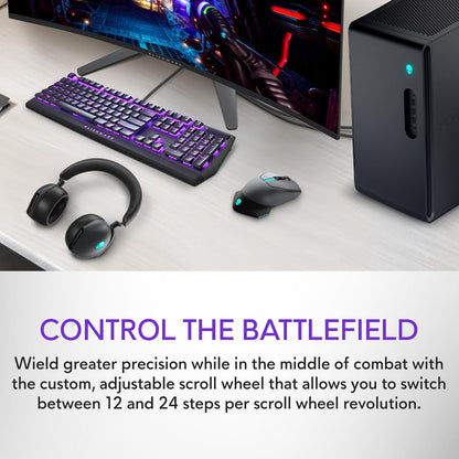 Wired and Wireless Gaming Mouse 16000 DPI Rechargeable RGB Ergonomic Ambidextrous Design - PuriLite