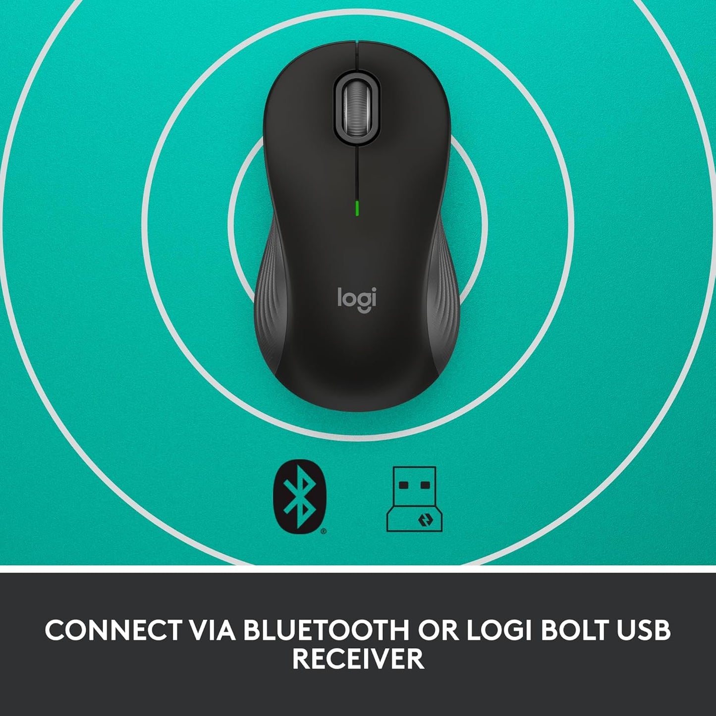 Logitech Signature M650 L Full Size Wireless Mouse - For Large Sized Hands, 2-Year Battery, Silent Clicks, Customizable Side Buttons, Bluetooth, for PC/Mac/Multi-Device/Chromebook - Black