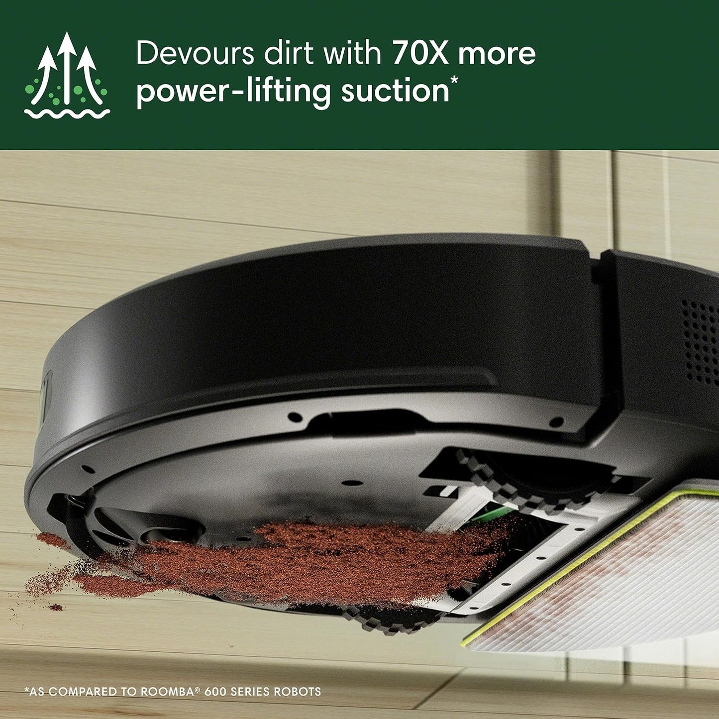 Roomba 105 Combo Robot Vacuum & Mop - Easy to use, Intense Power-Lifting Suction, LiDAR Navigation, Multiple Cleaning Modes, Avoids Mopping Carpets, Self-Charging, Works with Alexa | LiDAR navigation, power-lifting suction