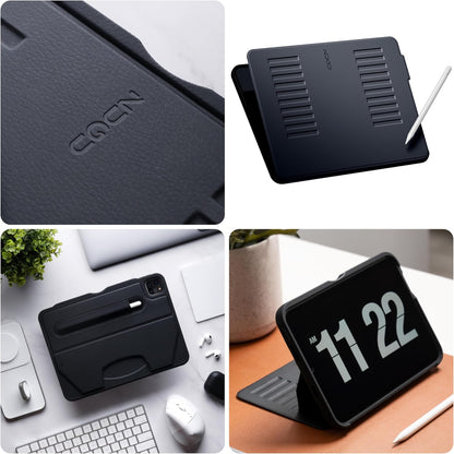 ZUGU iPad Pro 12.9 Case 2022/2021 6th & 5th Generation - Ultra Slim Protective Cover - Wireless Apple Pencil Charging - Convenient 10-Angle Magnetic Stand & Auto Sleep/Wake [ Black ]
