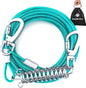 Tie Out Cable for Dogs, 10FT Dog Leads for Yard Chew Proof, Heavy Duty Dog Tie Out Cable for Large Dogs Up to 126lbs, Durable Dog Runner for Yard or Camping