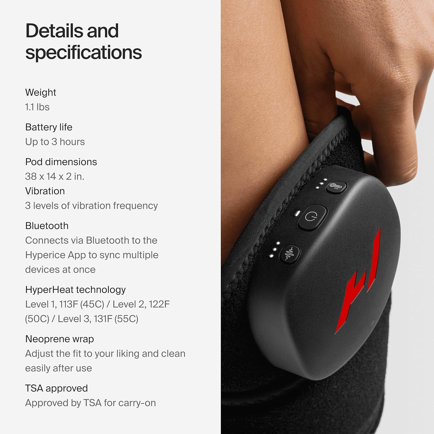 Hyperice Venom 2 Back - Advanced Heat + Vibration Massage Wrap