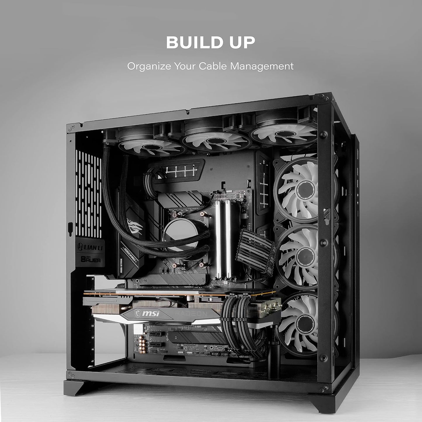 EZDIY-FAB PSU Extension Cable Sleeved Custom Mod PC Power Supply Cable, Soft Nylon Braided with Comb Kit 24PIN/8PIN to 6+2Pin/ 8PIN to 4+4PIN-30CM 300MM - All White Edition