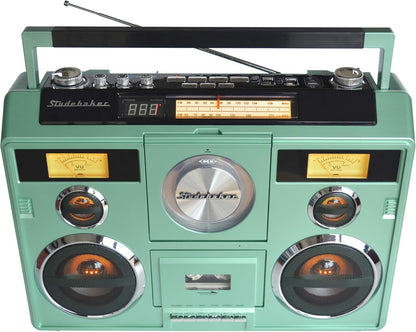 Sound Station Portable Stereo with Bluetooth/CD/AM-FM Radio/Cassette Recorder (Silver)
