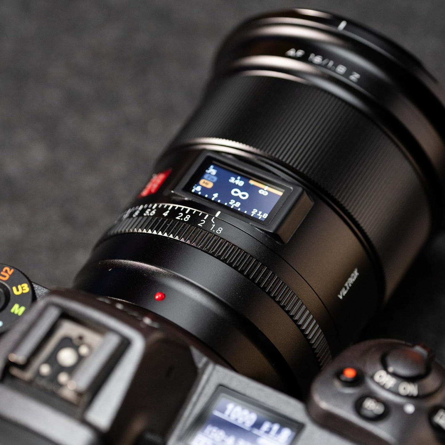 VILTROX AF 16mm f/1.8 Full Frame Lens for Nikon Z, Autofocus Lens with Built-in LCD Screen Compatible with Nikon Z Mount Cameras Zfc Z50 Z5 Z6 Z7 Z8 Z9 Z7 Mark II
