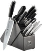 HENCKELS Forged German Stainless Steel 14 Pc Knife Block Set - Ultra Sharp Blades, Professional Chef's Knife Set, Knife Set with Block, Kitchen Knife Set, Dishwasher Safe - Black