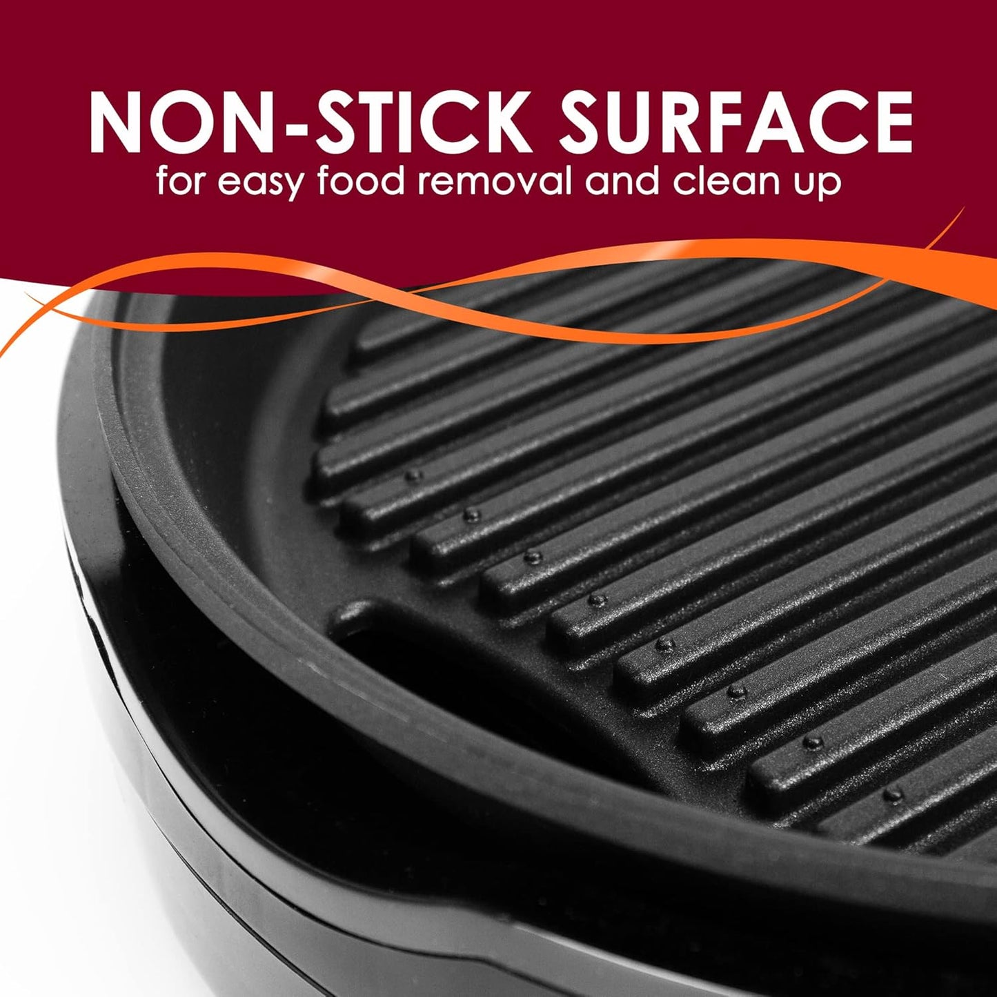 Elite Gourmet EMG6505G Smokeless Indoor Electric BBQ Grill with Glass Lid, Dishwasher Safe, PFOA-Free Nonstick, AdjCatable Temperature, Fast Heat Up, Low-Fat Meals Easy to Clean Design