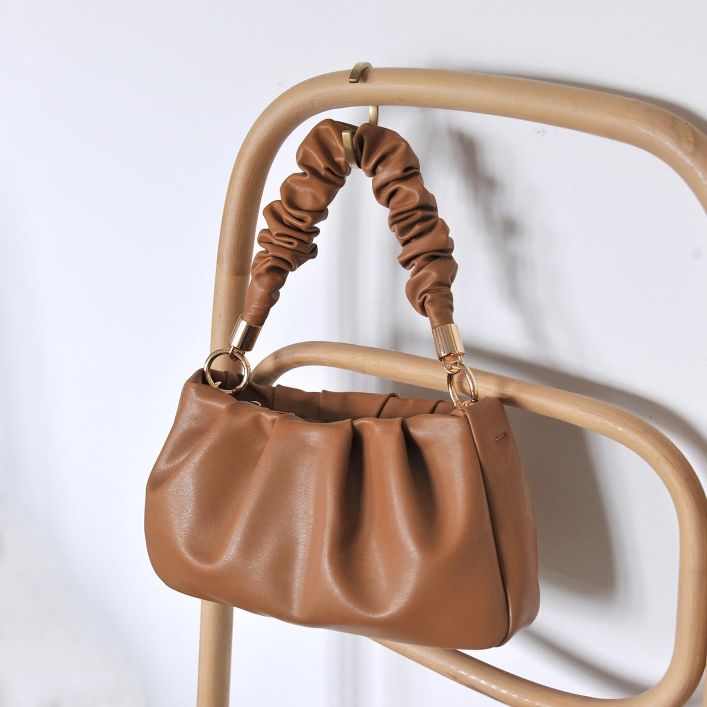 Cloud Pouch Bag Women Shoulder Handbag Soft Vegan Leather Vintage Hobo Chain Cross body Bag