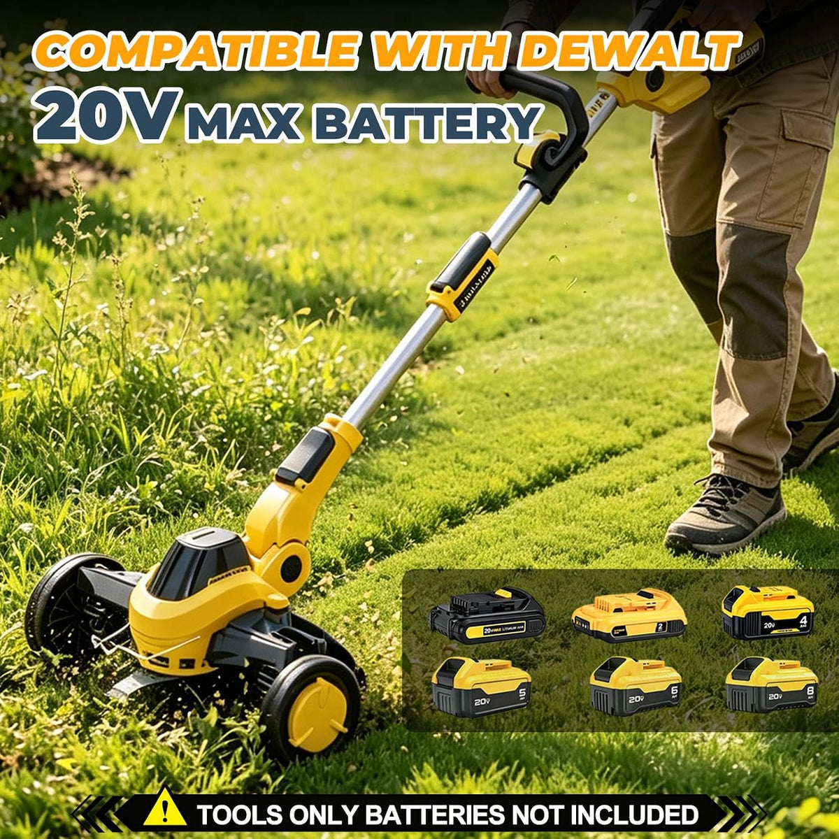 11 Inch Weed Wacker Cordless Compatible with DEWALT 20V MAX Battery