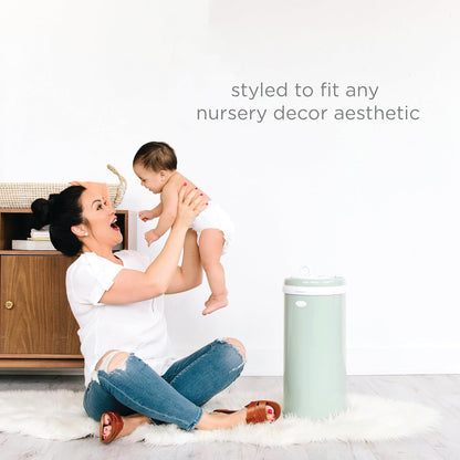 Ubbi Steel Diaper Pail, White