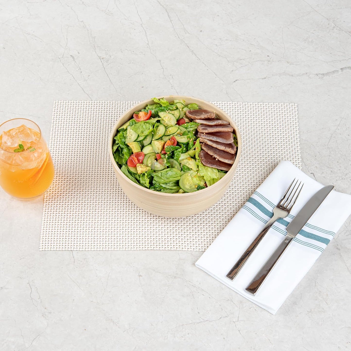 Restaurantware-Bambuddha 15 Ounce Small Salad Bowl, 1 Heavy-Duty Round Salad Bowl - Sustainable, Reusable, Black Bamboo Serving Dish, for Serving Salads, Fruits, and Appetizers