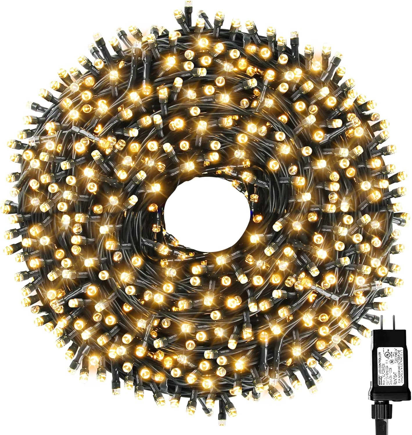 Tcamp 105FT 300 LED Purple Orange Halloween Decorations Lights Motion Activated Sync with 4 Scary Music, 6 Modes Halloween String Lights for Party Yard Outdoor Indoor Decor (3 Sets Connectable)