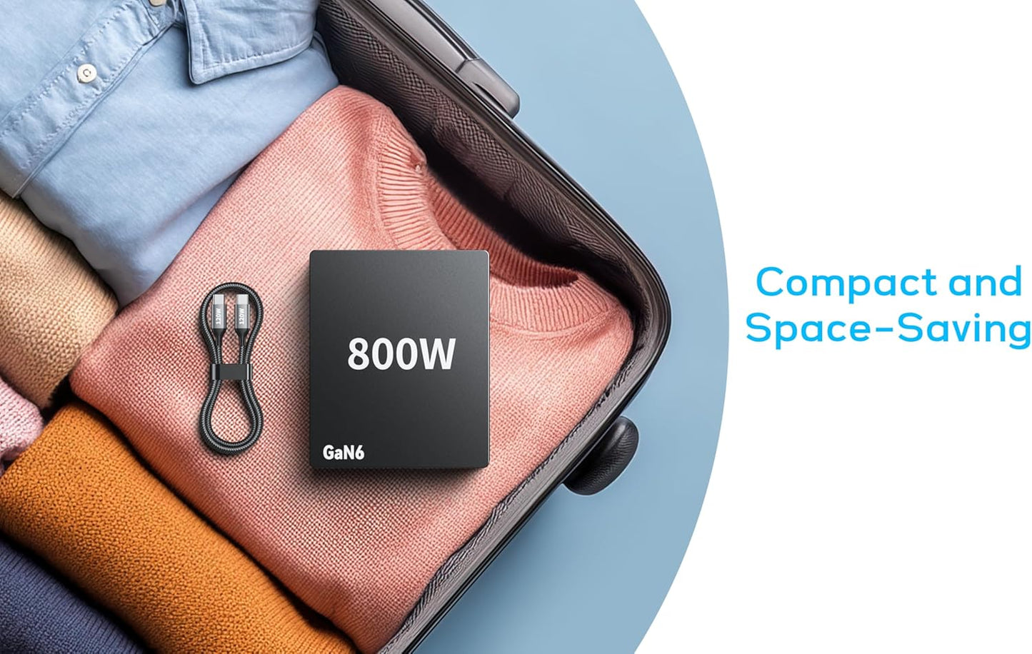 800W & 160W GaN Foldable Charging Station | Multi-Port USB-C PD PPS Desktop Fast Charging Hub