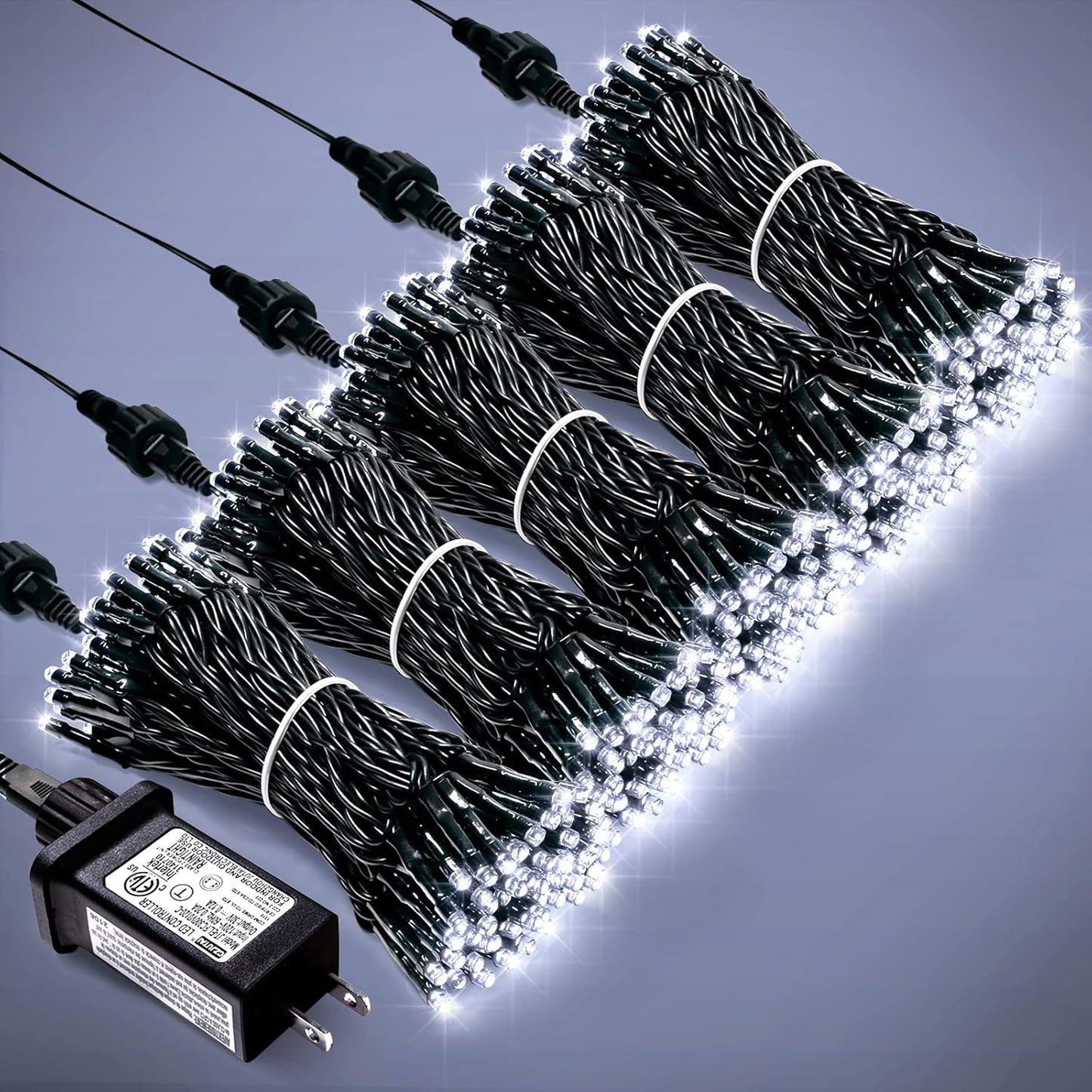 JMEXSUSS 66ft 200 LED Halloween Lights Outdoor, Orange String Lights Clear Wire, 8 Modes Orange Halloween Christmas String Lights Plug in for Tree Indoor Patio Garden Thanksgiving Decorations