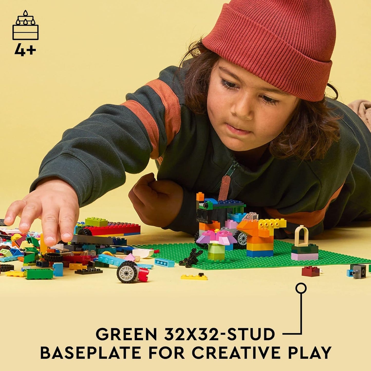 LEGO Classic Large Creative Brick Box 10698 Building Toy Set, Toy Storage Solution for Home or Classrooms, Interactive Building Toy for Kids, Boys, and Girls