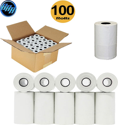 (50 Rolls) 2 1/4 x 50 Thermal Paper Receipt Rolls 2.25 x 50 ft POS Cash Register fits All Credit Card Terminals