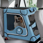 Snagle Paw Portable Dog Crate for Car Travel,Metal Frame Pet Crate,Pet Carrier for Car Back Seat Secures with Headrest Strap and Seatbelt,M