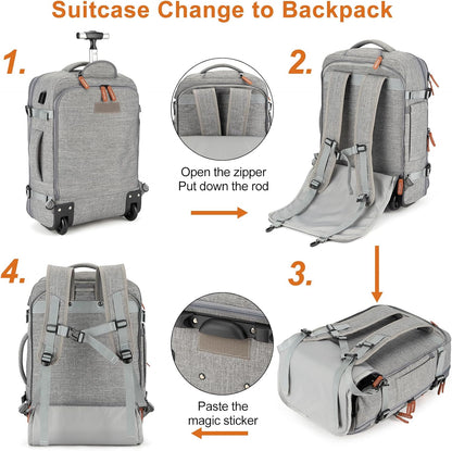 Lumesner Carry on Backpack, Extra Large 40L Flight Approved Travel Backpack for Men & Women