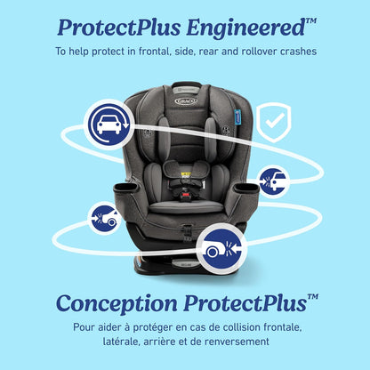 Graco Extend2Fit Convertible Car Seat, 2-in-1 Forward & Rear-Facing Baby Car Seat, 1.8-30 kg (4-65 lb), Titus