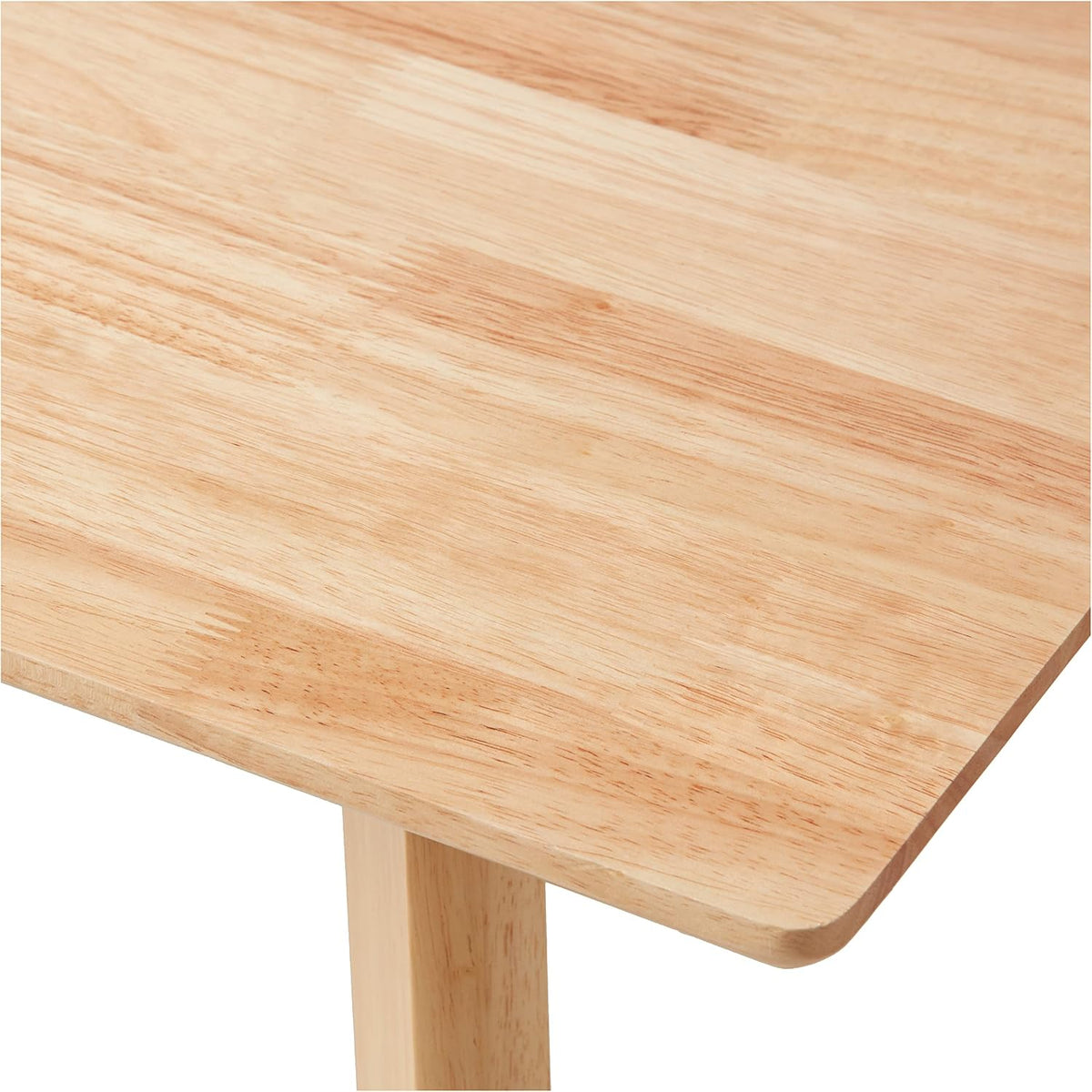 Amazon Basics FSC Certified Solid Wood Kitchen Rectangular Dining Table, Natural Wood, 74.93 cm D x 119.89 cm W x 74.93 cm H