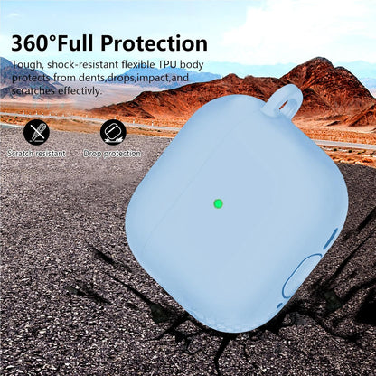 Aircawin for Airpods 4 Case Cover,Shockproof Case for Airpods 4th Generation Case Cover 2024,Premium Silicon Case with Keychain and Cleaing Pen for Airpods 4 Gen, Wireless Earphone Accessories-Blue