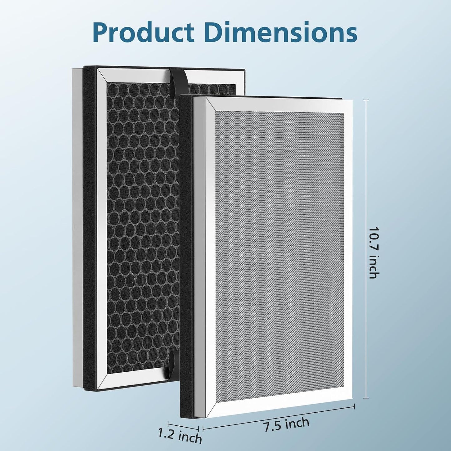 4 Pack JF260 Filter Replacement Compatible with JF260, JF260S Air Purifier, DeedMo AP-1273, JF260-RF filter, 3-in-1 Pre-Filter, HEPA and Activated Carbon Filtration System