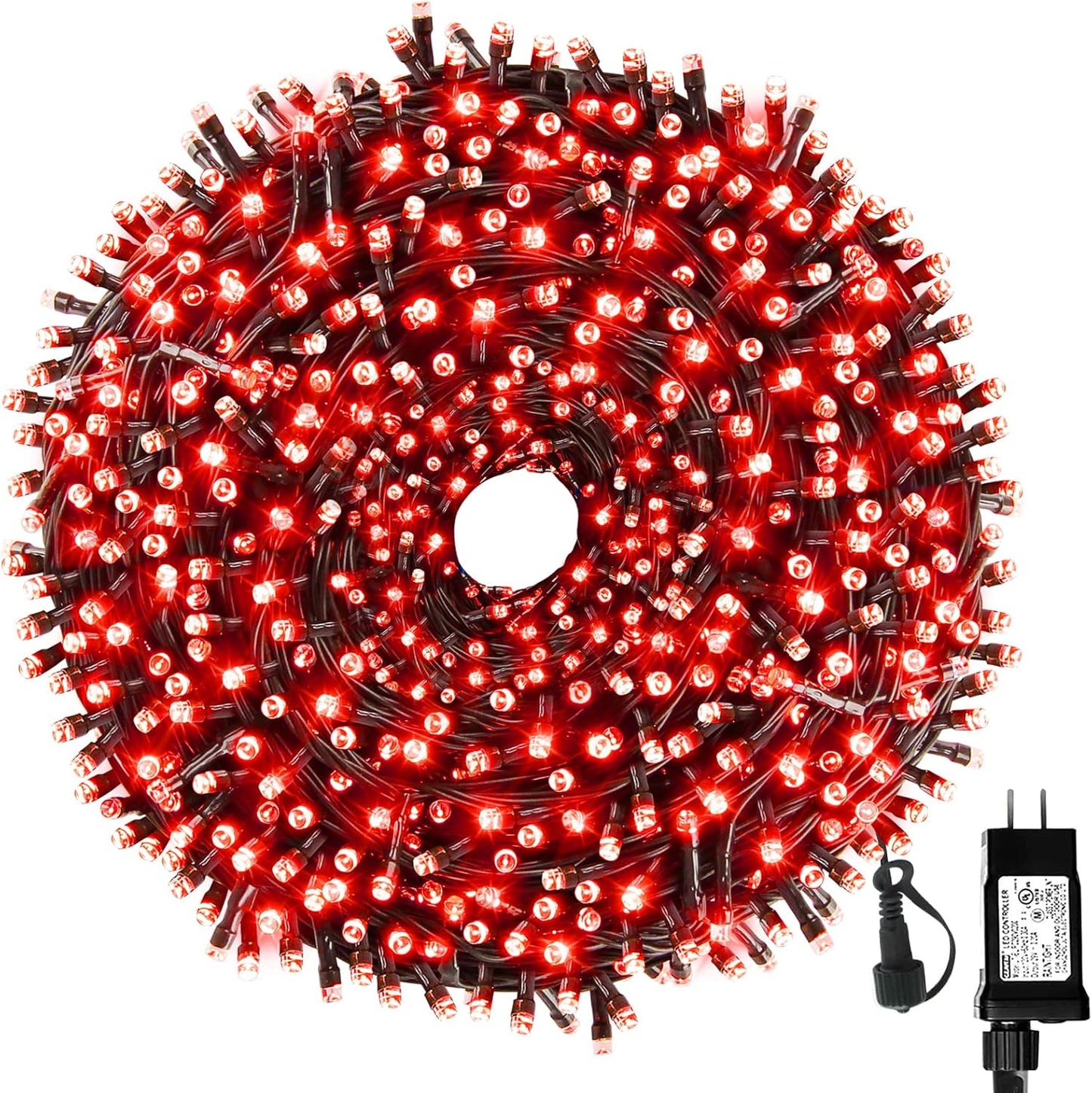Tcamp 105FT 300 LED Purple Orange Halloween Decorations Lights Motion Activated Sync with 4 Scary Music, 6 Modes Halloween String Lights for Party Yard Outdoor Indoor Decor (3 Sets Connectable)