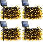 TIANG Solar String Lights, 4 Pack Total 400 LED Solar Outdoor Lights Waterproof, 8 Modes Solar Mini Lights for Garden, Yard, Party, Xmas, Holiday Decor, Warm White